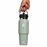 32 oz Wide Mouth Travel Bottle with Flex Straw Cap - Agave